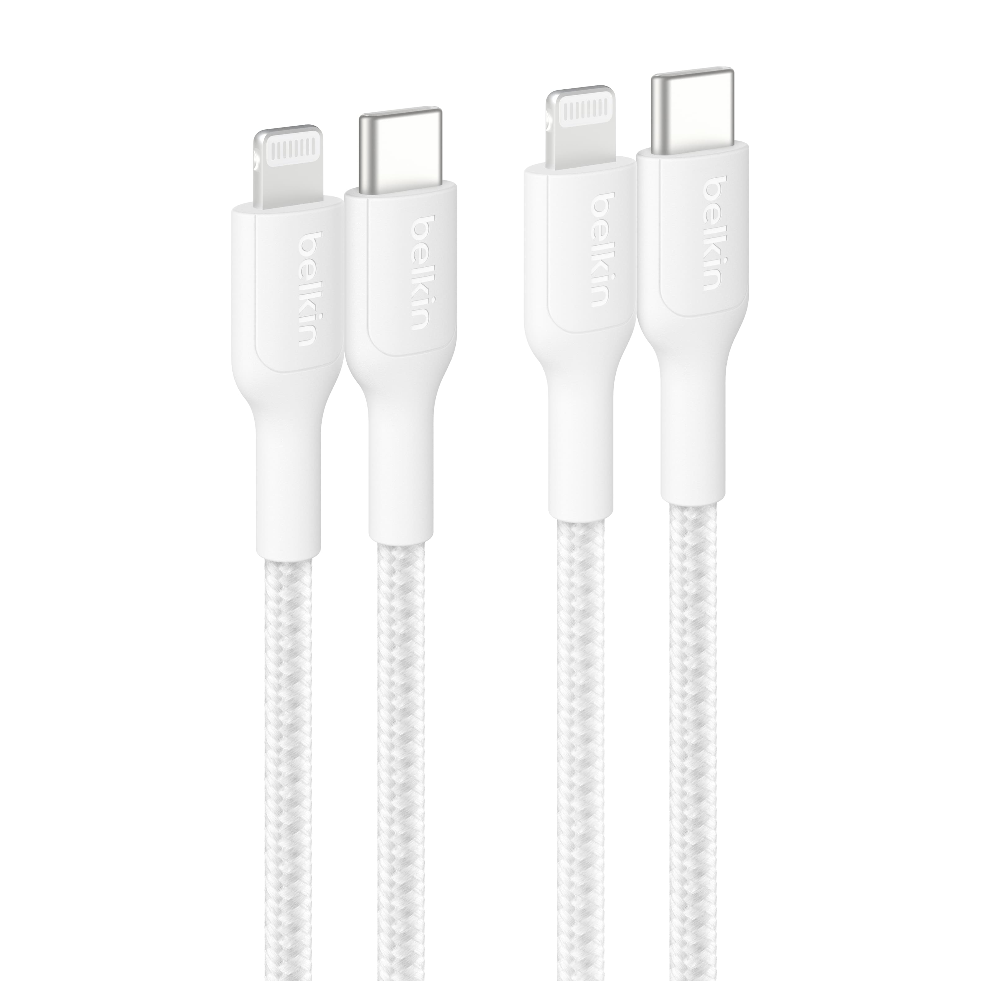 BOOSTCHARGE Pro USB-C to Lightning cable in use charging an iPhone