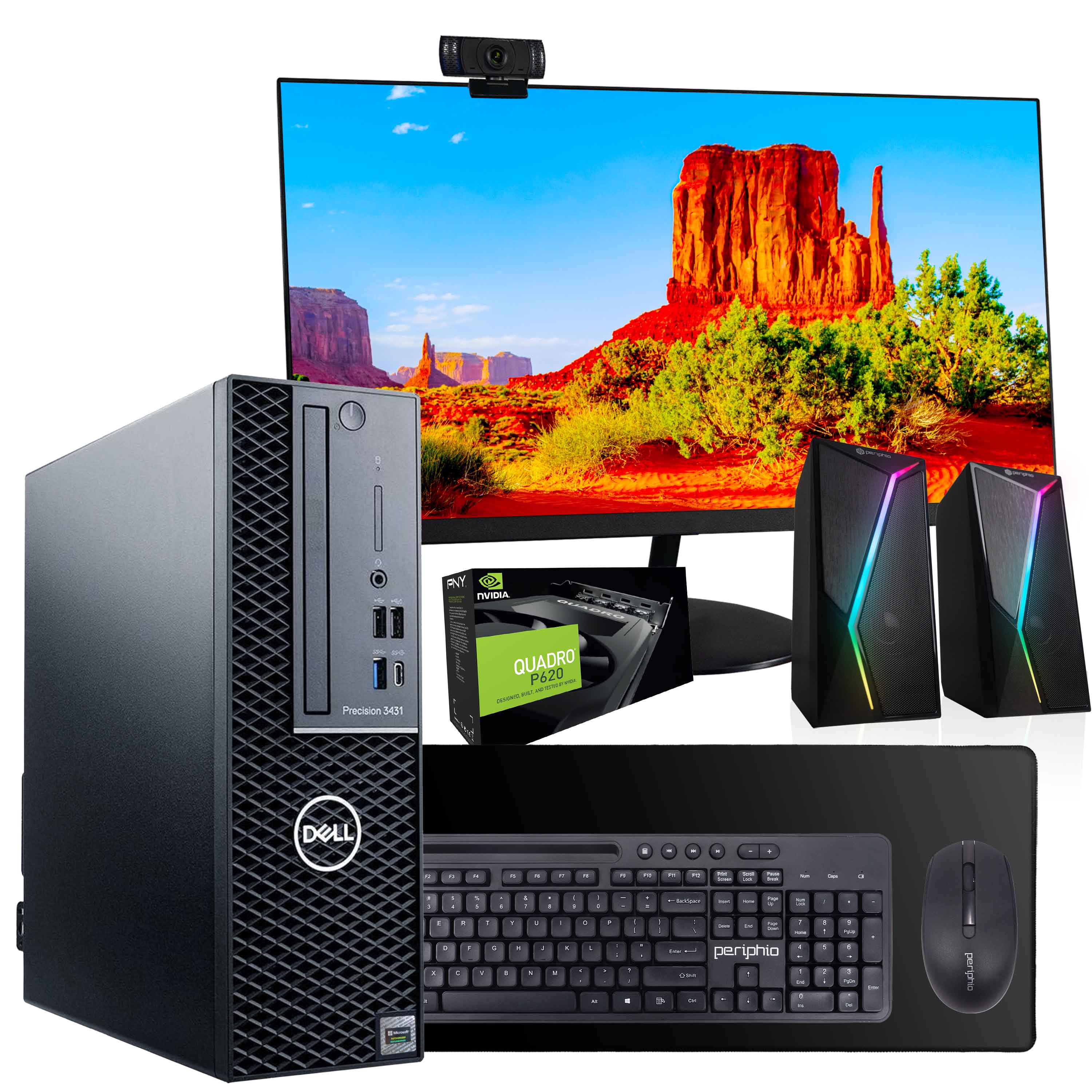 Dell Precision 3431 desktop on a home office desk