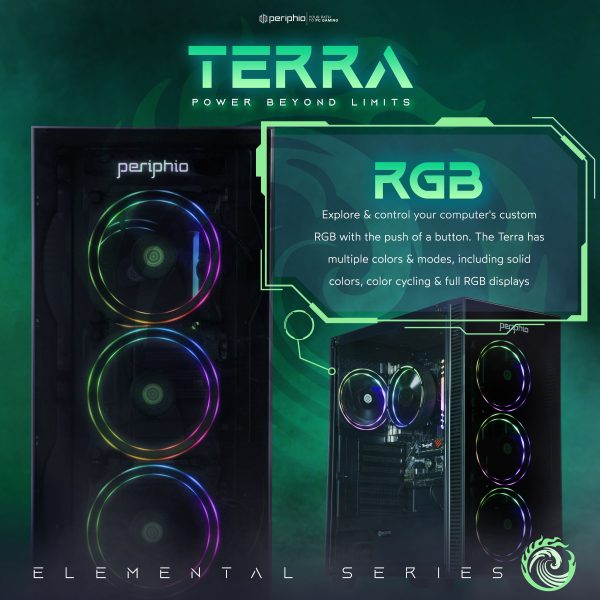 Periphio Terra Gaming PC AMD Ryzen 5 16GB RAM 1TB NVMe-1