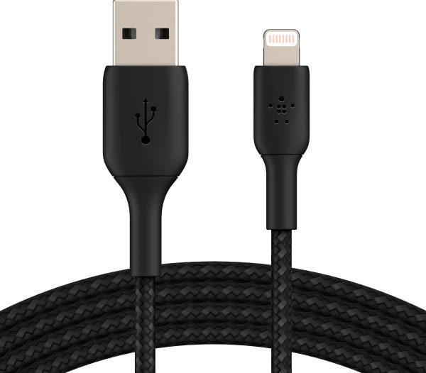 BOOST↑CHARGE Braided USB to Lightning Cable 6.6ft MFi-2