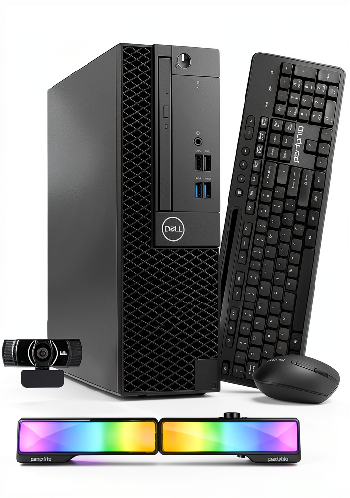 Dell OptiPlex 3060 desktop setup with wireless accessories on a modern desk