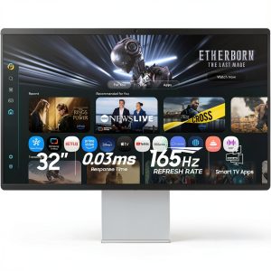 Samsung 32 M90SF 4K UHD Smart OLED Monitor with AI Camera-0