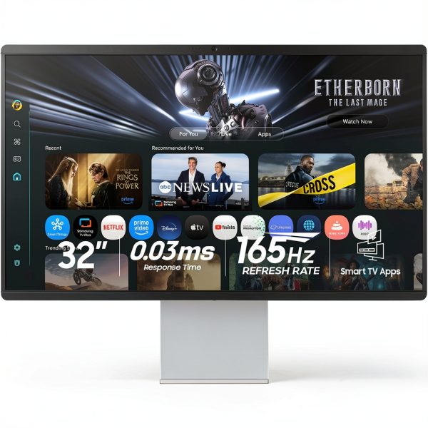 Samsung 32 M90SF 4K UHD Smart OLED Monitor with AI Camera-0