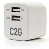 C2G USB Wall Charger Foldable 2 Port AC Adapter White-5