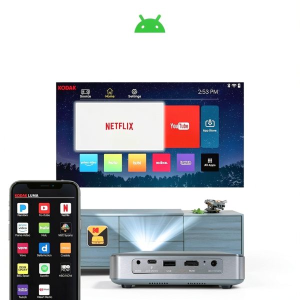 Kodak Luma 400 HD Portable Pico Projector with 80 Screen-3