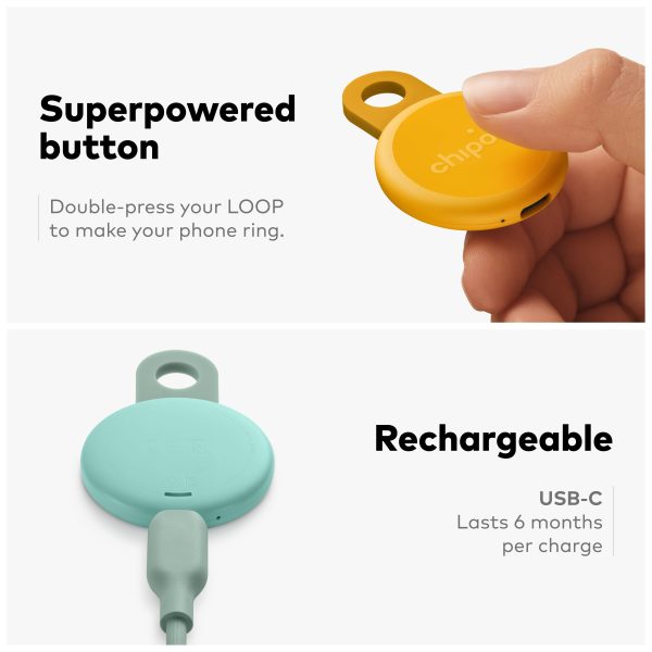 Chipolo LOOP Rechargeable Bluetooth Tracker Keys Bags-2
