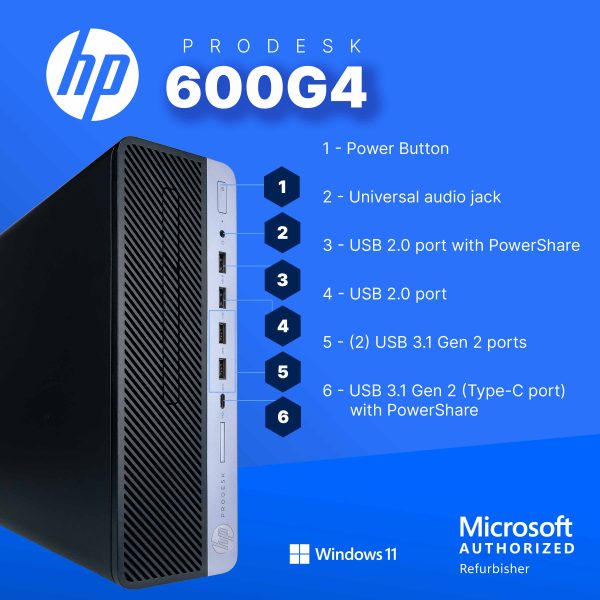 HP ProDesk 600G4 Desktop Intel i5 AMD Radeon RX 550-1