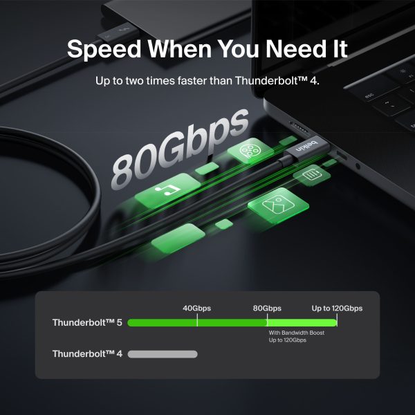 Belkin Thunderbolt 5 Cable 80Gbps 240W Power 8K Display-12