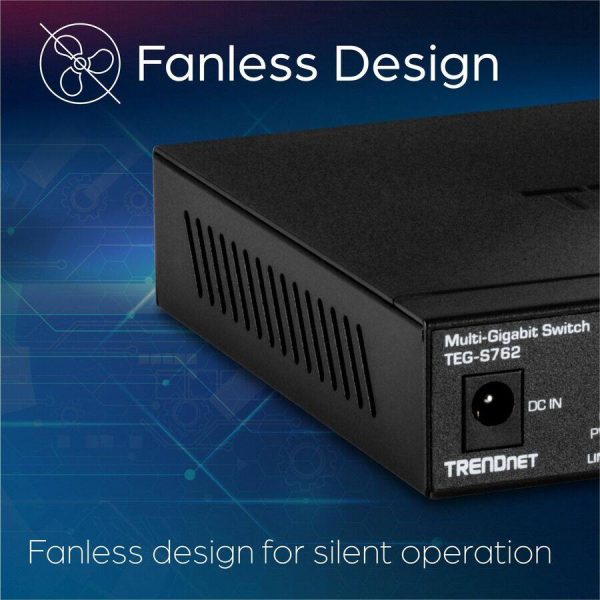 TRENDnet 6 Port 10G Switch 2x10G Ports 60Gbps Fanless-5