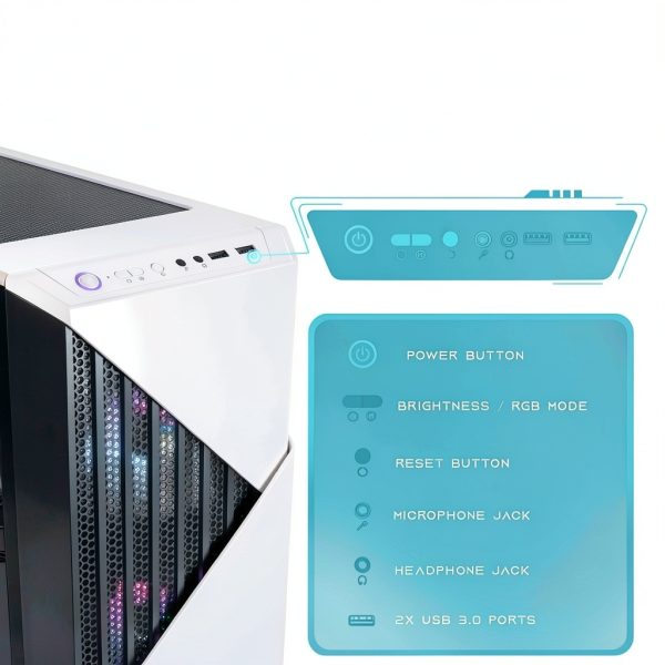 Periphio Castle Gaming PC AMD Ryzen 5 16GB RAM 1TB SSD-3