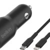 BOOST CHARGE 42W Dual Car Charger Fast Charging iPhone-0