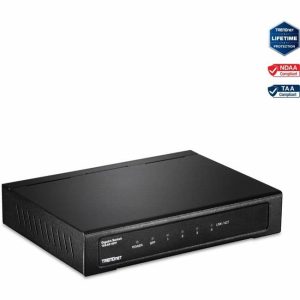 TRENDnet 5 Port Gigabit Switch SFP Slot Metal Fanless-0