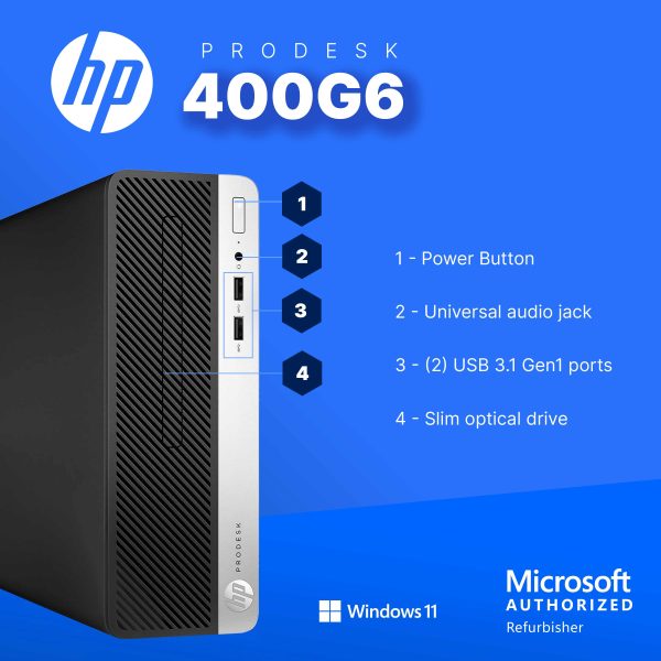 HP ProDesk 400G6 Desktop Intel i5 16GB RAM Windows 11 Pro-2
