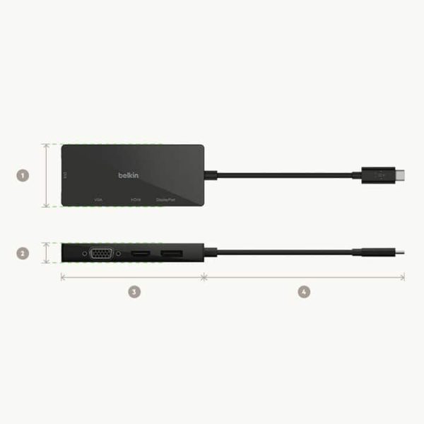 USB C Video Adapter HDMI VGA DisplayPort DVI Work-3