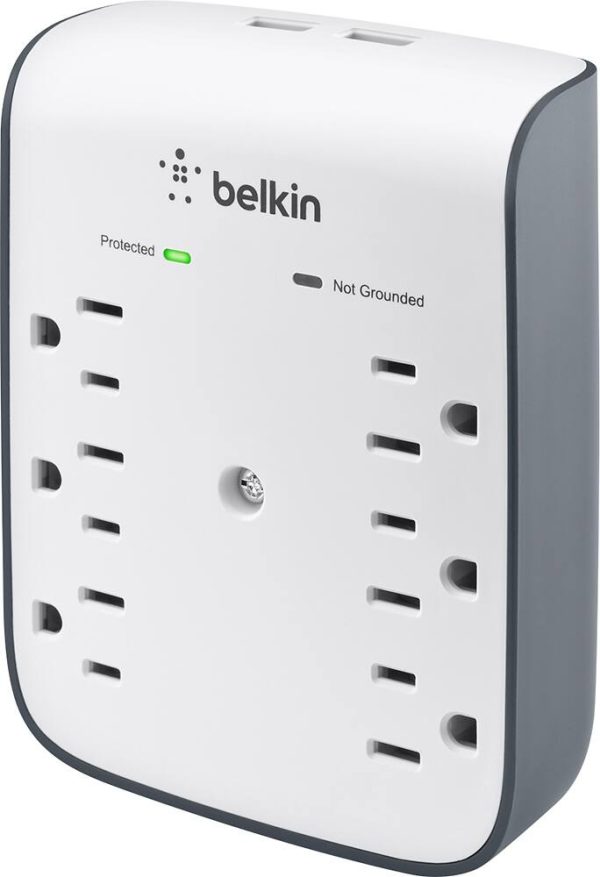Belkin Surge Protector Wall Mount 6 Outlet USB Charging-0