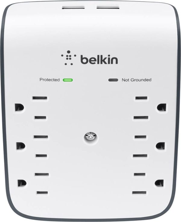 Belkin Surge Protector Wall Mount 6 Outlet USB Charging-1