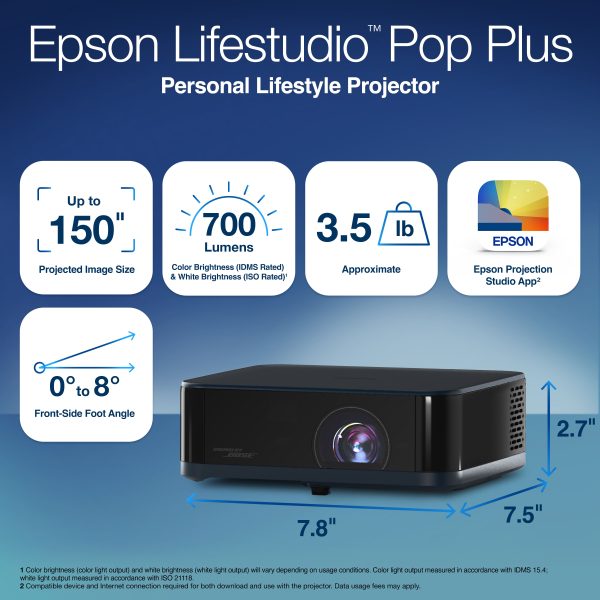 Epson Lifestudio Pop Plus 4K PRO UHD Smart Projector Bose-6