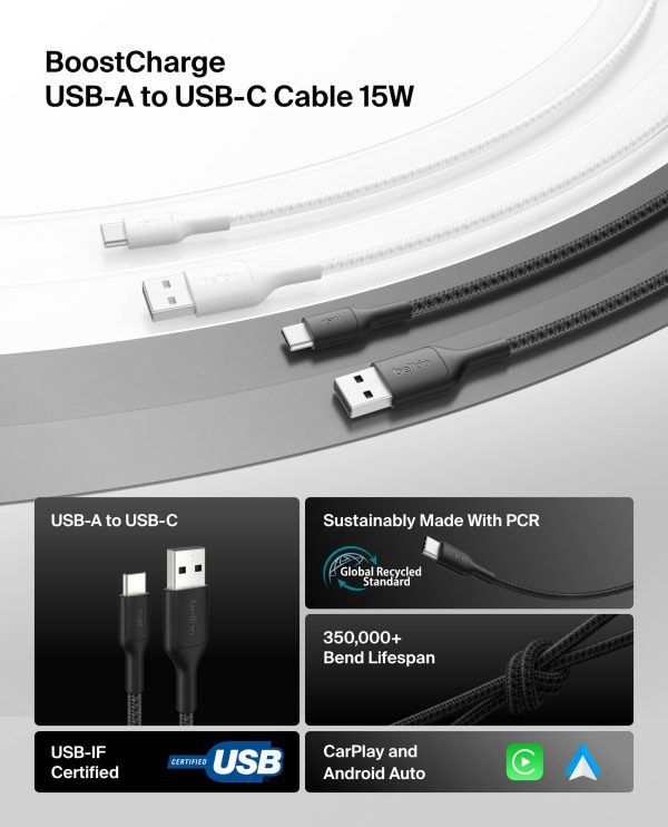 BOOST↑CHARGE Pro USB-C Cable 15W Fast Charging Durable-1