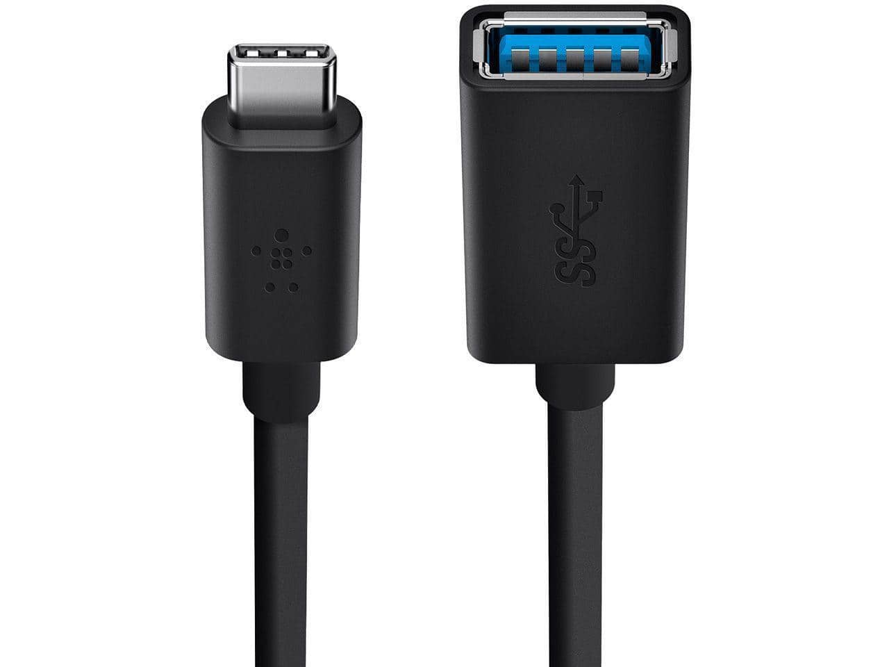 Belkin Sync/Charge USB cable connected to a smartphone