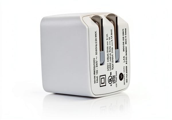 C2G USB Wall Charger Foldable 2 Port AC Adapter White-2
