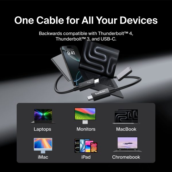 Belkin Thunderbolt 5 Cable 80Gbps 240W Power 8K Display-9