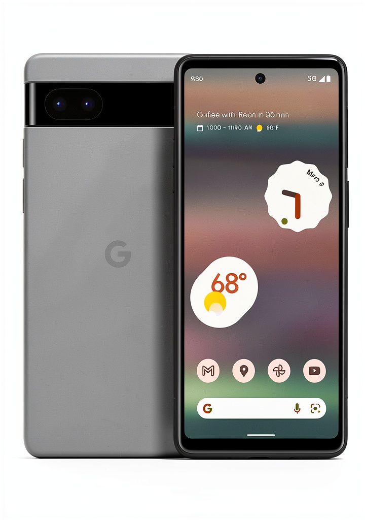 Installing Google Pixel 6a Android Smartphone 128GB Sage Unlocked on a wooden desk