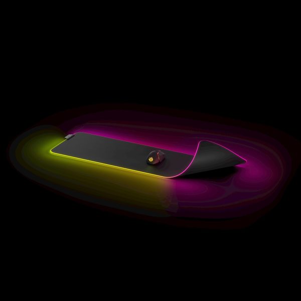 SteelSeries QcK Prism Gaming Mouse Pad RGB Smooth Surface-2