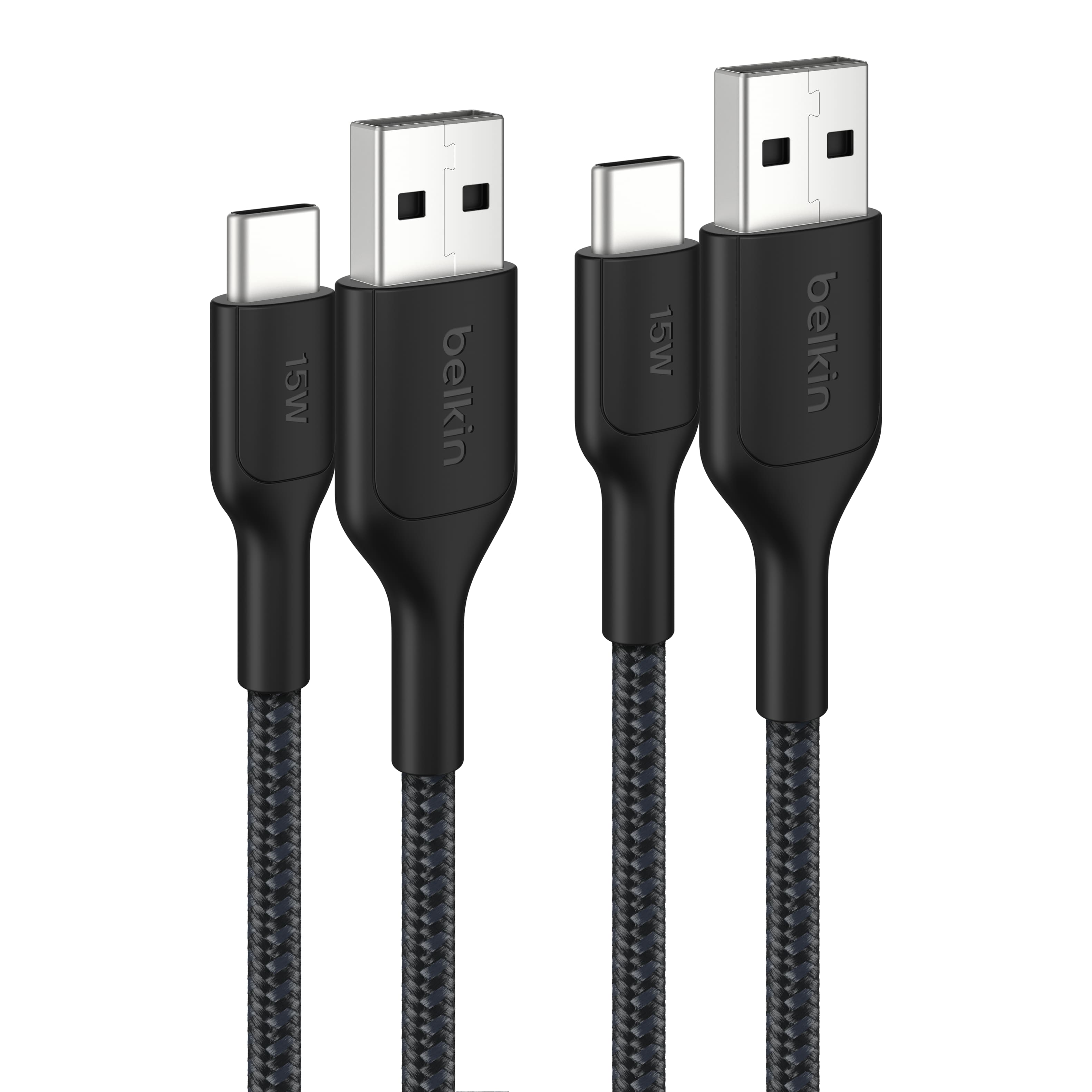 Installing BOOST↑CHARGE Pro USB-C Cable 15W Fast Charging Durable on a wooden desk