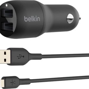 Belkin BOOSTCHARGE 24W Dual USB Car Charger Fast Charging-0