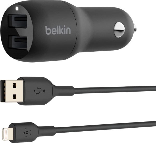 Belkin BOOSTCHARGE 24W Dual USB Car Charger Fast Charging-0