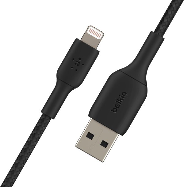 BOOST↑CHARGE Braided USB to Lightning Cable 6.6ft MFi-1
