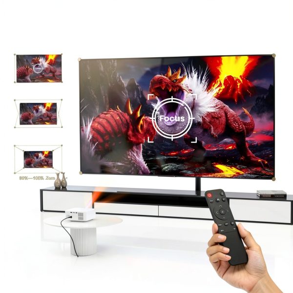 TOPVISION Portable Mini Projector Electric Focus FHD 1080P-1