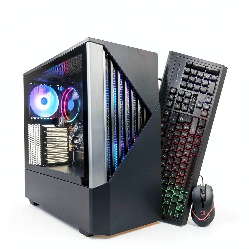Periphio Reaper Gaming PC setup with monitor and peripherals