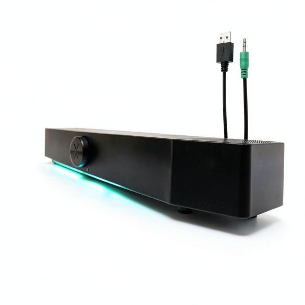 Dazzed Corner RGB Computer Speakers Desktop Soundbar-2