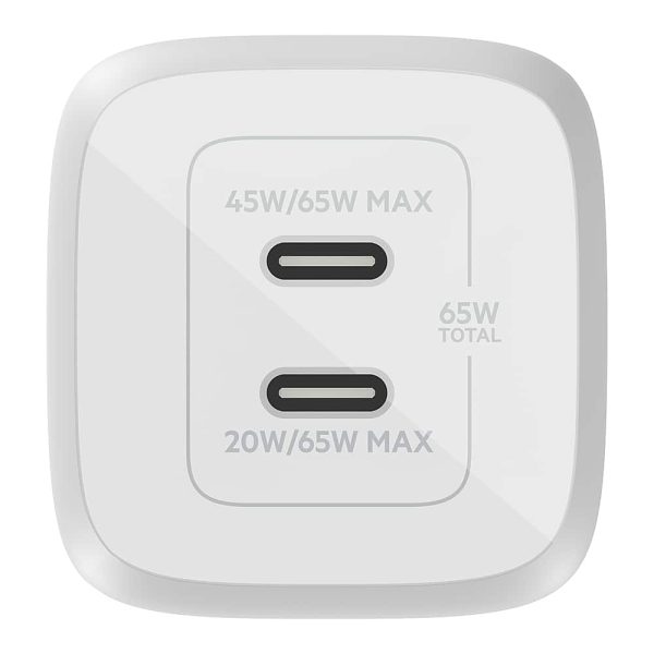 Belkin 65W Dual USB C GaN Wall Charger Fast Charge Travel-2
