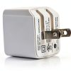 C2G USB Wall Charger Foldable 2 Port AC Adapter White-1
