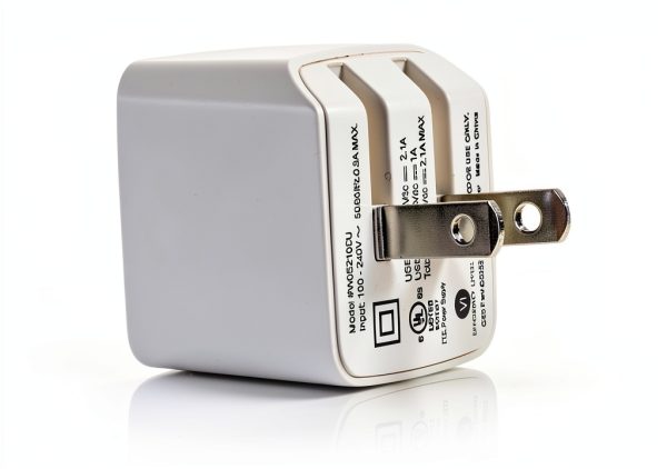 C2G USB Wall Charger Foldable 2 Port AC Adapter White-1