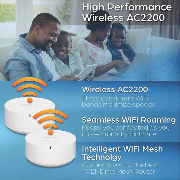 TRENDnet AC2200 WiFi Mesh Router TEW-830MDR Seamless Roaming-1