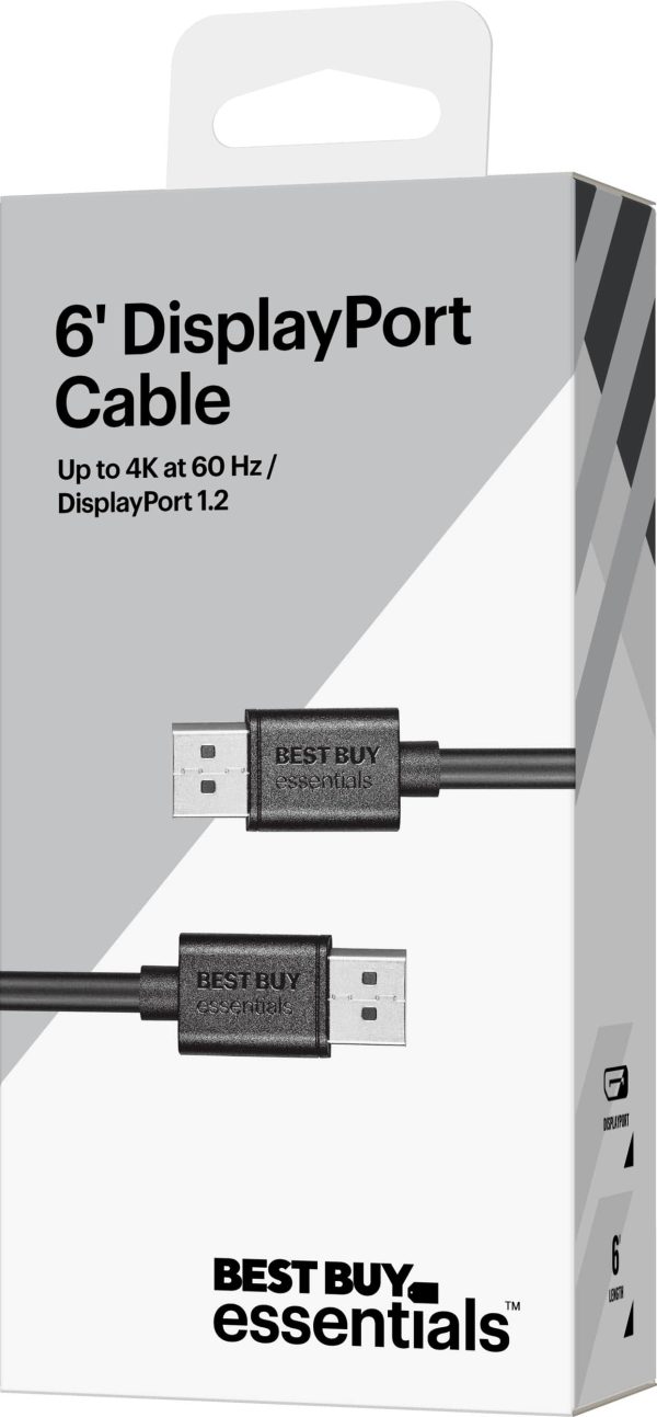 Best Buy DisplayPort Cable 6ft 4K 60Hz High Speed-3