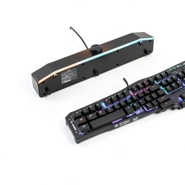 Dazzed Corner RGB Computer Speakers Desktop Soundbar-4