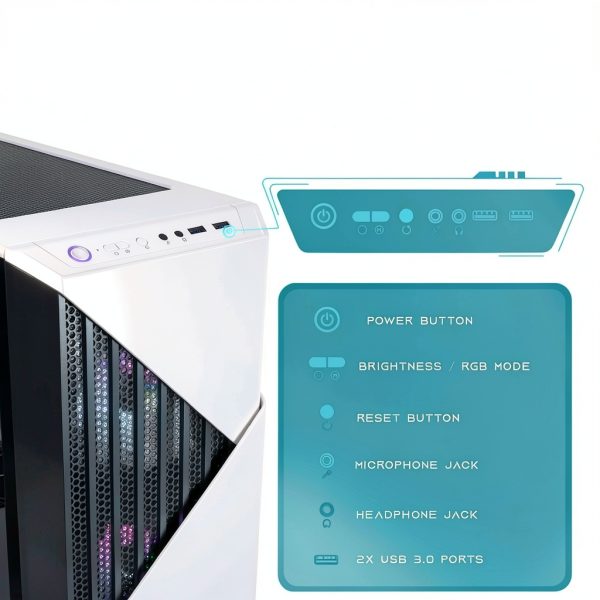Periphio Castle Gaming PC AMD Ryzen 5 16GB RAM 1TB NVMe-3