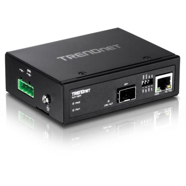 TRENDnet Industrial Media Converter Gigabit SFP IP50 Rated-0
