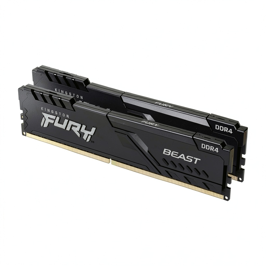Kingston FURY Beast DDR4 RAM installed in a desktop motherboard