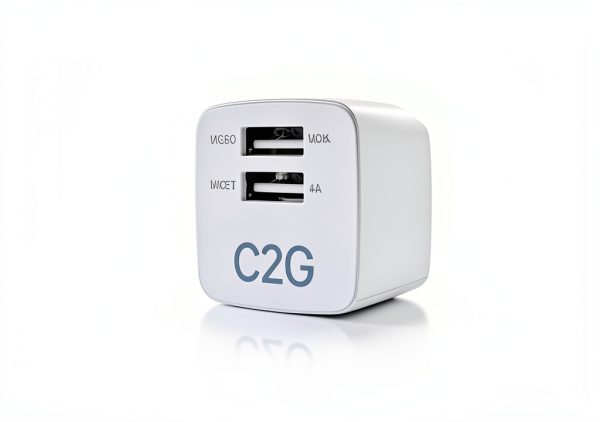 C2G USB Wall Charger Foldable 2 Port AC Adapter White-4