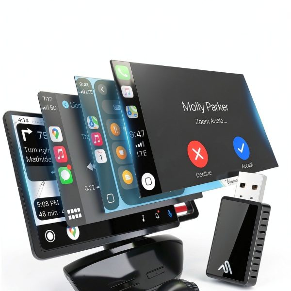 AutoSky Wireless CarPlay Android Auto Adapter Universal Plug-1