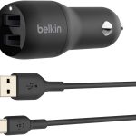 Belkin Dual USB Car Charger Fast Charging 24W-0