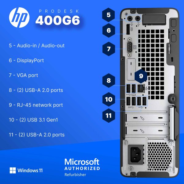 HP ProDesk 400G6 Desktop Intel i5 16GB RAM Windows 11 Pro-3