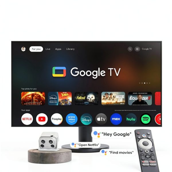 Aurzen Smart Projector Google TV 500 ANSI Lumens Dolby Audio-1